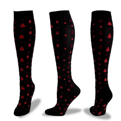 Drincoshow Halloween Christmas Socks Sports Compression Socks Compression Stockings Sport Socks Athletic Socks (l/xl,Red dot compression)