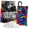 Disc Golf Chalk Bag | Attaches to Bag with a Carabiner | Better than Rosin & Sawdust Bags | Improve Your Grip for Consistency | Disc Golf Accessories for Men | Disc Grip Enhancer (Rainbow Swirl) view 1