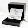 Heart Knot Silver Necklace Luxury Box to My Wife Forever and Always Anniversary, Birthday, Appreciation Gift Heart Knot Necklace view 1
