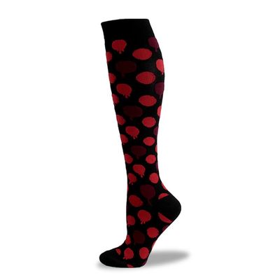 Drincoshow Halloween Christmas Socks Sports Compression Socks Compression Stockings Sport Socks Athletic Socks (s/m,Black bottomed red jellyfish)