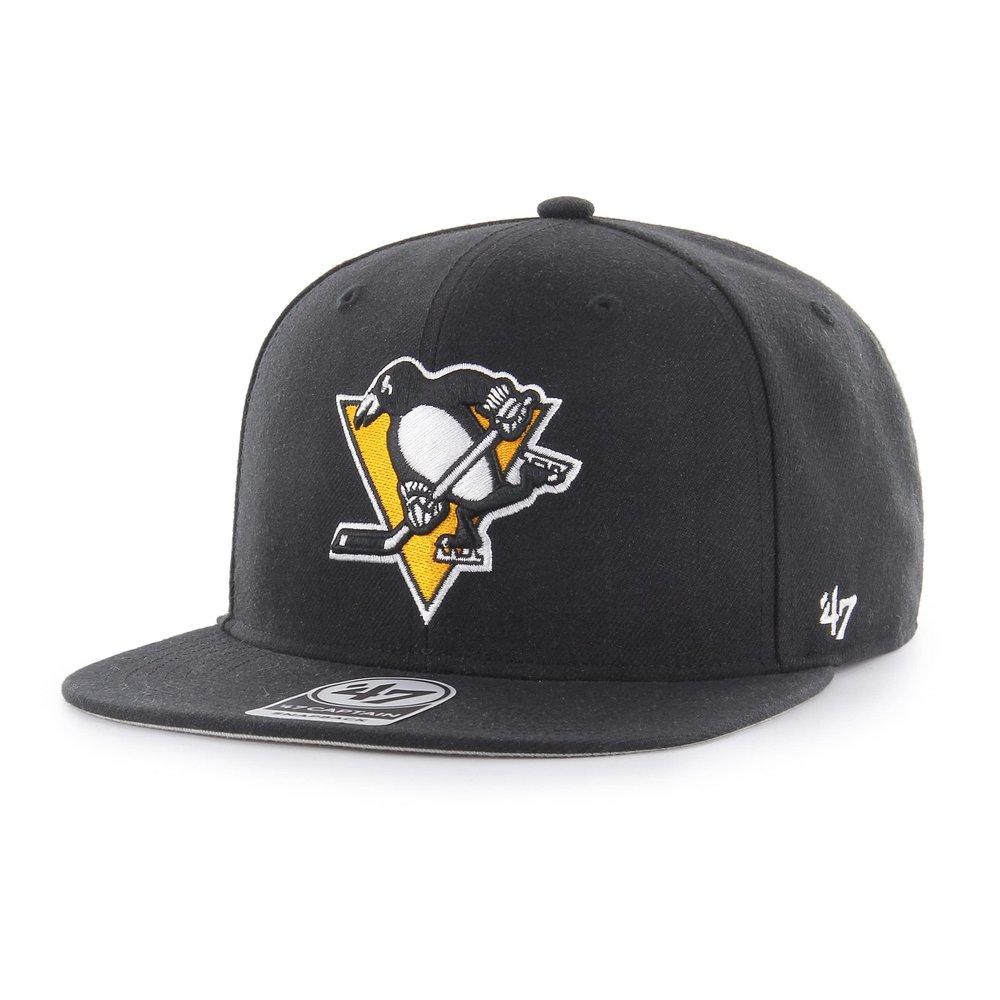 '47 Forty Seven Brand Pittsburgh Penguins NHL Sure Shot Captain Snapback Cap Black