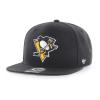 '47 Forty Seven Brand Pittsburgh Penguins NHL Sure Shot Captain Snapback Cap Black view 1