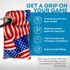 Disc Golf Chalk Bag | Attaches to Bag with a Carabiner | Better than Rosin & Sawdust Bags | Improve Your Grip for Consistency | Disc Golf Accessories for Men | Disc Grip Enhancer (USA Flag) view 2
