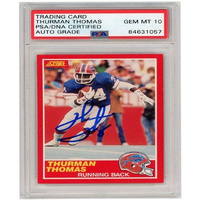 Thurman Thomas 1989 Score Autograph Rookie Card #211 PSA/DNA 10