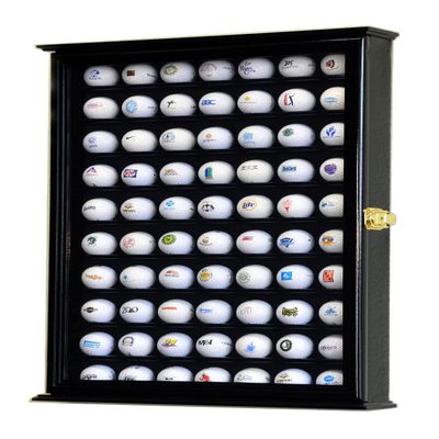 70 Golf Ball Display Case Cabinet (Black)