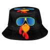 Kicoyuaz Thanksgiving Turkey Bucket Hat for Men Women, Fashion Unisex Print Funny Bucket Hat view 1
