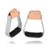 KUIDAMOS Western Stirrups, Non Slip Aluminum English Saddle Stirrups Aluminum Pads Overshoe Relief Ankle Stress Fatigue, Western Saddle Stirrups for Equestrian Saddles Accessories view 1