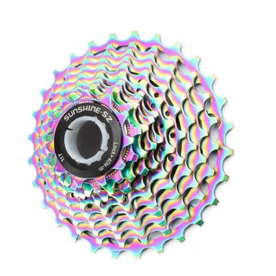 11/12 Speed Cassette for Road Bike 11-28T/11-32T/11-34T/11-36T Bicycle Cassette Ultralight CNC Bicycle Cassette Compatible with Shimano and Sram Standard HG Hub Driver (colorful,11 speed 11-34T)