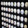 108 Golf Ball Display Case Cabinet (Oak) view 2