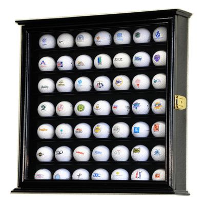 49 Golf Ball Display Case Cabinet (Black)