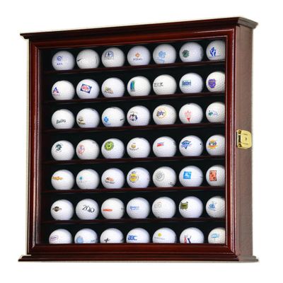 49 Golf Ball Display Case Cabinet (Cherry)