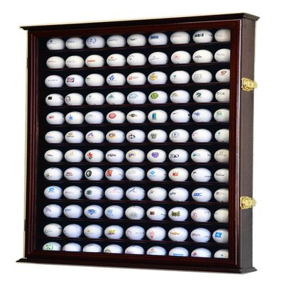 108 Golf Ball Display Case Cabinet (Cherry)