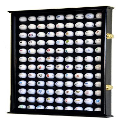 108 Golf Ball Display Case Cabinet (Black)