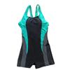 BOMBIKINI Swimwear Women's Boyleg One Piece Swimsuit Competitive Bathing Suit Sports Swimming Open Back Swimsuit,Black Green,us12 view 4