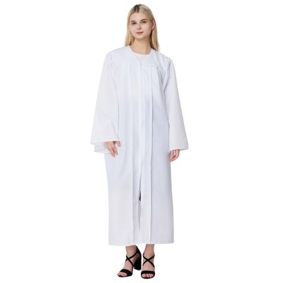 Unisex Matte Choir Robes for Church & Graduation - White Pulpit & Judge Robes