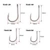 moisture Portable Circle Fish Hooks Set 6 PCS Fish Hook Link Kit Hair Rig with Safety Lead Clips Hook Size 2 4 6 8 Fishing Hook Set (Color : 6, Size : 6 PCS) view 2
