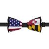 American and Maryland State Flag Mens Polyster Bow Ties Adjustable Pre-Tied Bowties Tuxedo Wedding Work view 3