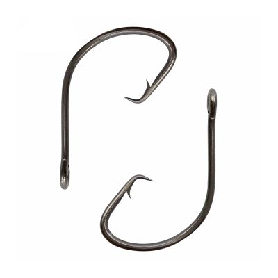moisture Portable Circle Fish Hooks Set 200 Black Officed Sports Circles Forged Straw Hook Bait Squid Bulk Blue Fish Fish Hook Fishing Hook Set (Size : 1#)