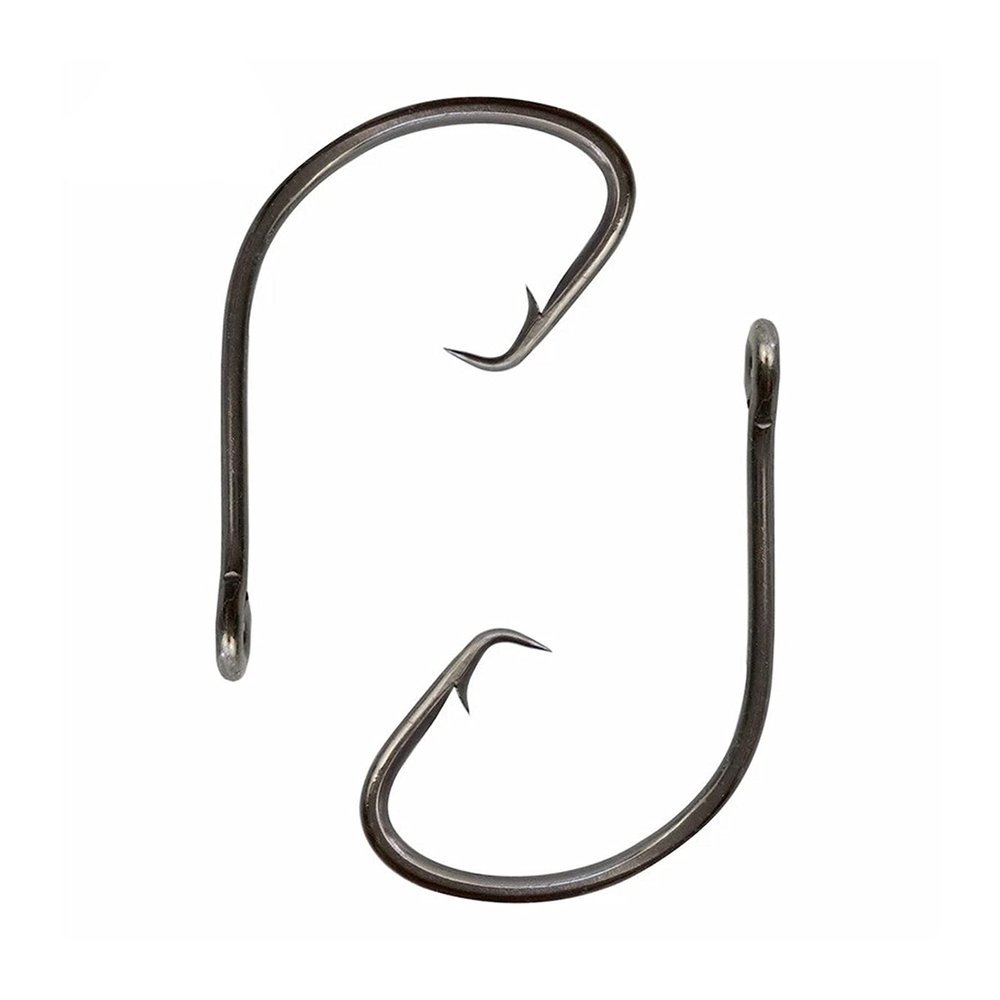 moisture Portable Circle Fish Hooks Set 200 Black Officed Sports Circles Forged Straw Hook Bait Squid Bulk Blue Fish Fish Hook Fishing Hook Set (Size : 1#)