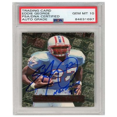 Eddie George 1996 Fleer Metal Autograph RC Card Heisman 95" #131 PSA/DNA 10