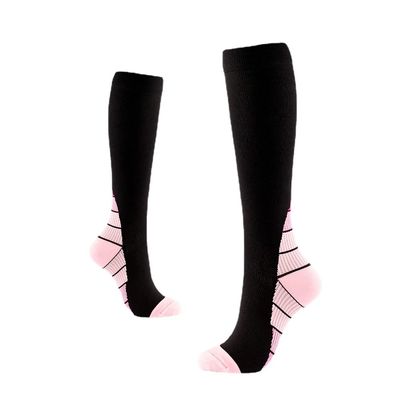 Drincoshow Sports Compression Socks Compression Stockings Men's and Women's Cycling Socks Athletic Socks (L/XL,Pink)