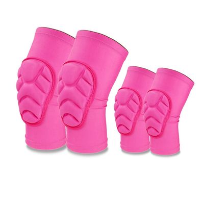 ADLIKES Knee and Elbow Pads Protective Gear Set (4pc) for Cycling Running Volleyball Crashproof Antislip for Kids Youth Black M