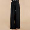 Cocoarm Women Wide Leg Casual Pants Elegant Long Lounge Palazzo with Belt Straight Loose(XXL-Black) view 2