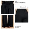 Cocoarm Women Wide Leg Casual Pants Elegant Long Lounge Palazzo with Belt Straight Loose(XXL-Black) view 4