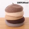 17 Colors Autumn Winter Hat Wool French Beret Women Painter Hat Girls Berets Warm Cap Beanies view 2