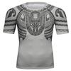 Red Plume Mens 3D Digital Printing Short Sleeve T-Shirt Outdoor Running Yoga Fitness Tight Shirt for Men(AA,XXL) view 1