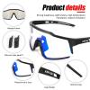 KAPVOE Photochromic Cycling Glasses MTB Clear Mountain Bike Transition Bicycle Sunglasses for Men Women - K9022 view 4