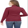 NY Threads Women's Turtleneck Long Sleeve Shirt Slim Fit Thermal Base Layer Tops 1 Pack, Medium, Red view 4