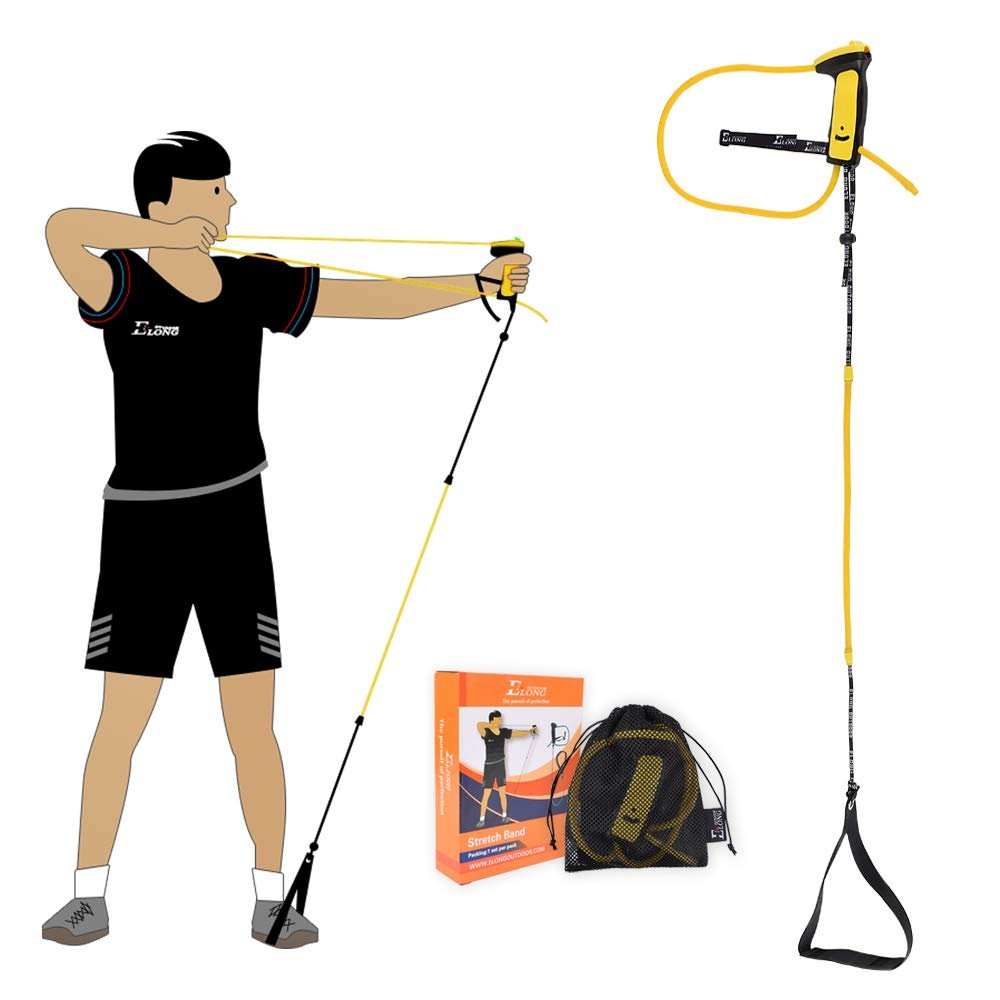 Archery Bow Trainer, Archery Draw Training Aid Strength Training, Anti-Break Latex Resistance Bands, Archery Exerciser Training Device for Recurve Bow Compound Shooting Kids Adults Beginner Experts