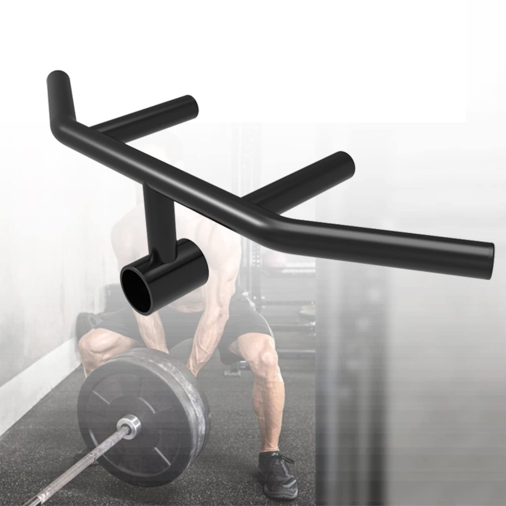 AHDFY T Bar Row landmine Attachment Solid Steel, Multi Grip Landmine Handle Attachments fits 2" Olympic Barbell, Strength Training Home Gym Accessories Perfect for Weight Lifting, Bodybuilding,Black