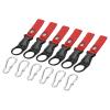 MECCANIXITY Bottle Hanging Buckle Clip Water Bottle Carrier with D Ring Hook for Backpack Belt Outdoor Camping, Hiking, Red,Silver 6 Set view 1