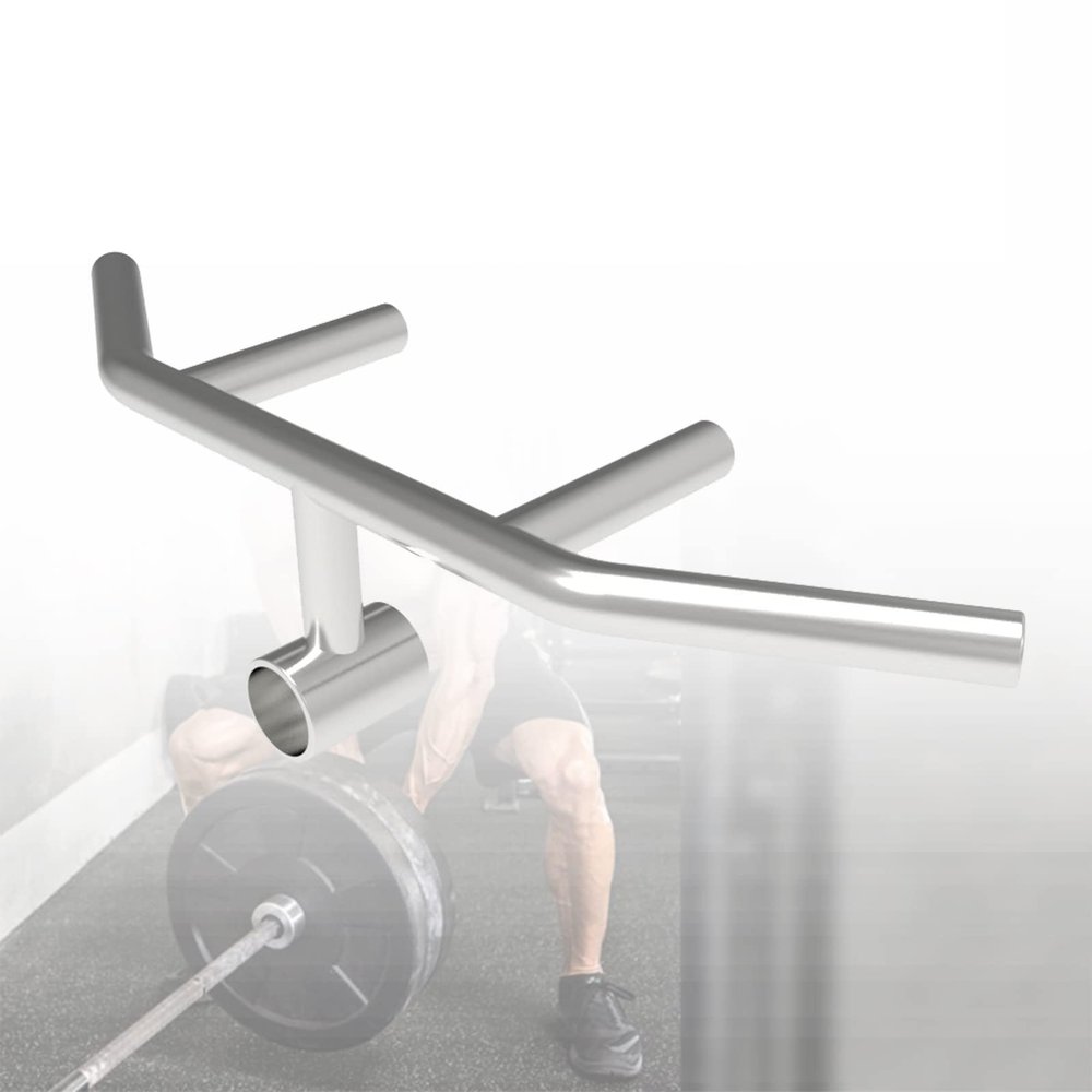 AHDFY T Bar Row landmine Attachment Solid Steel, Multi Grip Landmine Handle Attachments fits 2" Olympic Barbell, Strength Training Home Gym Accessories Perfect for Weight Lifting, Bodybuilding,Silver