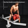 AHDFY T Bar Row landmine Attachment Solid Steel, Multi Grip Landmine Handle Attachments fits 2" Olympic Barbell, Strength Training Home Gym Accessories Perfect for Weight Lifting, Bodybuilding,Silver view 2
