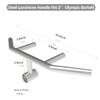 AHDFY T Bar Row landmine Attachment Solid Steel, Multi Grip Landmine Handle Attachments fits 2" Olympic Barbell, Strength Training Home Gym Accessories Perfect for Weight Lifting, Bodybuilding,Silver view 4