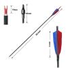 OBTOUTDOOR 28 29 30 31 Inch Pure Carbon Hunting Arrows 12Pack Spine 500 Feather Fletched Arrows with 100 Grain Removable Tips Archery Arrows for Practice Target Adult (29Inch) view 3