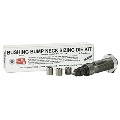 Forster Bushing Bump Neck Sizer Die with 3 Bushings 6.5 PRC