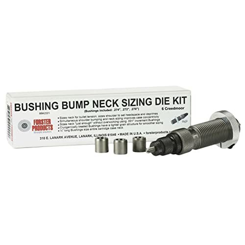 Forster Bushing Bump Neck Sizer Die with 3 Bushings 6.5 PRC