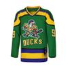 D-5 Men Mighty Ducks Jersey #33 Goldberg #66 Bombay #96 Conway #99 Banks Jersey,Movie Ice Hockey Jersey for Men S-XXXL (#99-Green, Medium) view 2