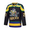 D-5 Men Mighty Ducks Jersey #33 Goldberg #66 Bombay #96 Conway #99 Banks Jersey,Movie Ice Hockey Jersey for Men S-XXXL (#21-Black, XX-Large) view 2
