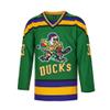 D-5 Men Mighty Ducks Jersey #33 Goldberg #66 Bombay #96 Conway #99 Banks Jersey,Movie Ice Hockey Jersey for Men S-XXXL (#33-Green, Large) view 2