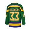 D-5 Men Mighty Ducks Jersey #33 Goldberg #66 Bombay #96 Conway #99 Banks Jersey,Movie Ice Hockey Jersey for Men S-XXXL (#33-Green, Large) view 3