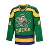 D-5 Men Mighty Ducks Jersey #33 Goldberg #66 Bombay #96 Conway #99 Banks Jersey,Movie Ice Hockey Jersey for Men S-XXXL (#44-Green, Small) view 2
