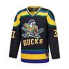 D-5 Men Mighty Ducks Jersey #33 Goldberg #66 Bombay #96 Conway #99 Banks Jersey,Movie Ice Hockey Jersey for Men S-XXXL (#33-Black, Small) view 2