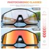 KAPVOE Photochromic Cycling Glasses MTB Clear Mountain Bike Transition Bicycle Sunglasses for Men Women - K9022 view 3