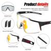 KAPVOE Photochromic Cycling Glasses MTB Clear Mountain Bike Transition Bicycle Sunglasses for Men Women - K9022 view 4