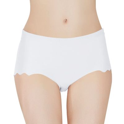 Ladies Ice Silk Comfort Underwear Ice Silk Plus Size Panties Underwear for Women Bikini Pack Cotton White